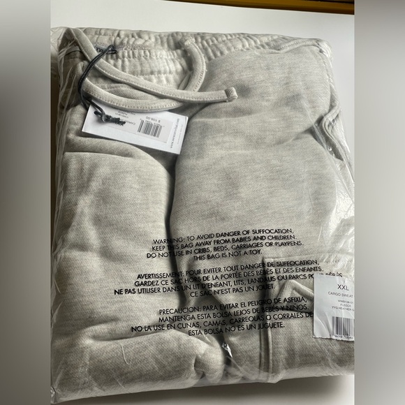 NWT We Wore What Cargo Sweat Pants Fleece XXL Heather Grey - Picture 5 of 6